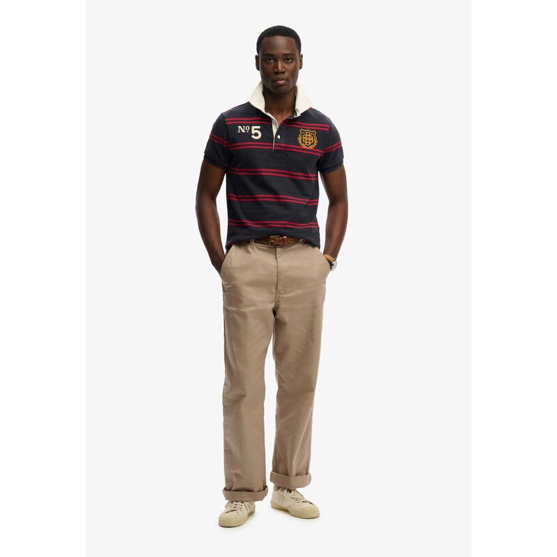 Superdry Double Emblem Jersey Short Sleeve Rugby image number 3